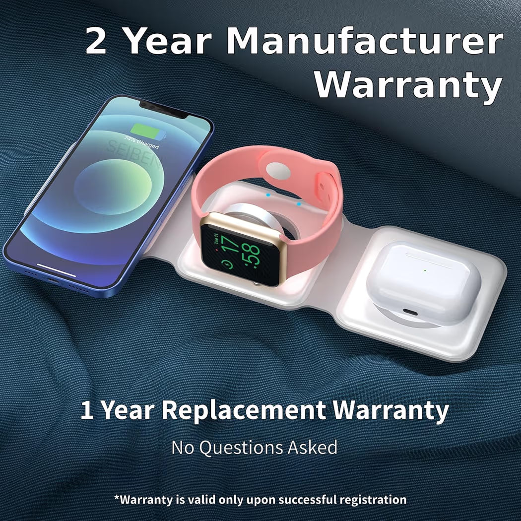 3 in 1 Magnetic Foldable Magsafe Wireless Charger- Nexioco